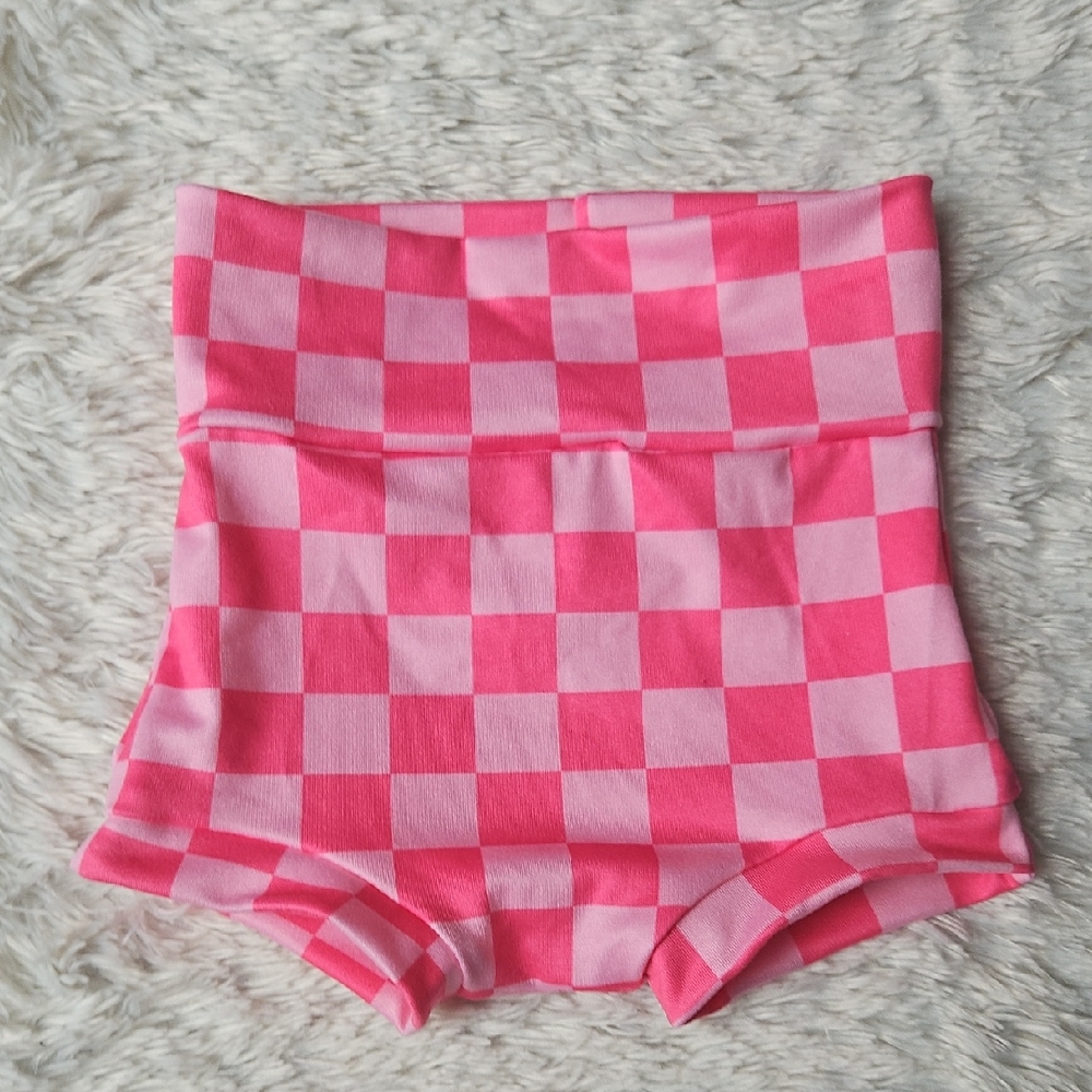 Handmade Pink Checkered Baby Bummies
